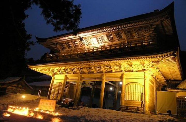 永平寺除夜の鐘とライトアップ