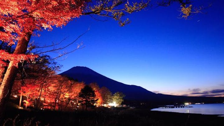 山中湖 夕焼けの渚展望台