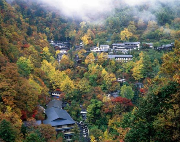白骨温泉の紅葉