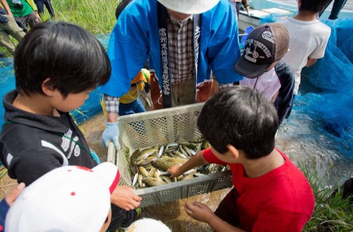 【2021年中止】木崎湖湖水開き・地引き網と水上トレッキング