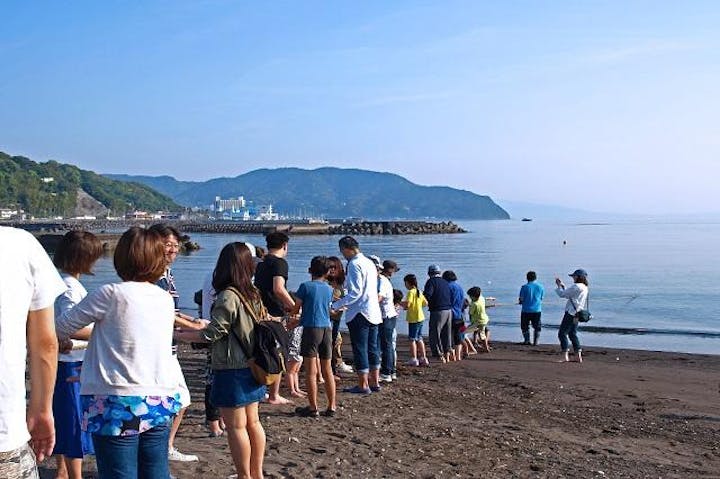 伊東温泉観光地引網体験