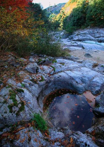布目川の甌穴群（ぽっとほーる）