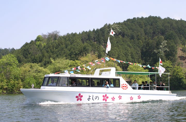 津風呂湖遊覧船（ダムサイト-みかえり橋-入道橋-ダムサイト）