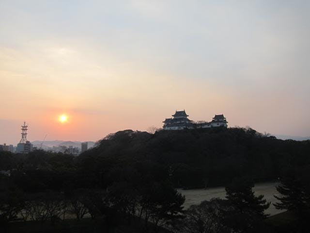 和歌山城天守閣で初日の出を