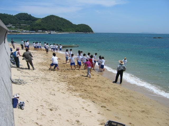 大島観光地引き網