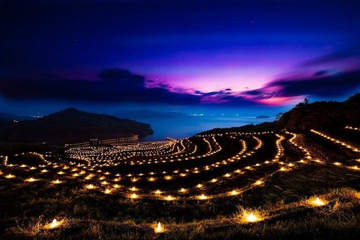 土谷棚田の火祭り