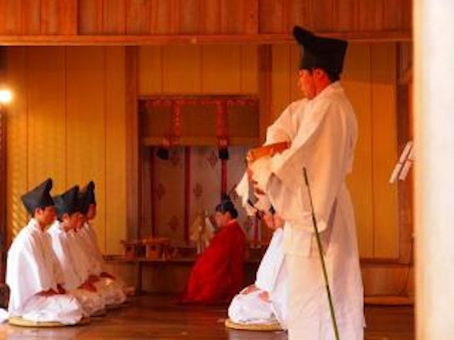 国宝仁科神明宮 祈年祭(古式作始めの神事)