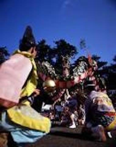 金華山黄金山神社龍神まつり・龍（蛇）踊り奉納