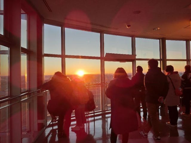 【2023年初日の出】行田市　古代蓮会館展望室（タワー）