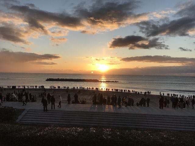 【2023年初日の出】七ヶ浜町　菖蒲田海水浴場